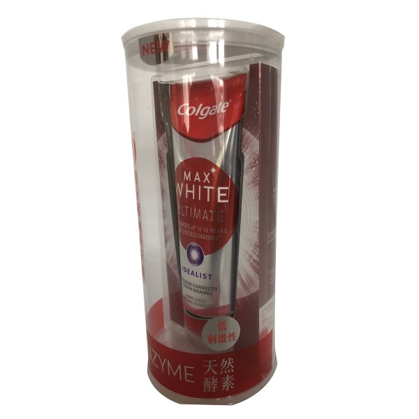 PG124 - PET Plastic Cylinder Toothpaste Box 